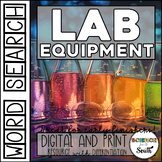 Lab Equipment Tools Word Search Beginning of Year Activity