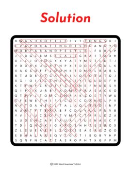 Lab Equipment Word Search Puzzle by Word Searches To Print | TPT