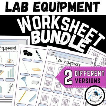 Preview of Lab Equipment Worksheet BUNDLE