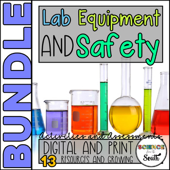 Preview of Lab Safety Equipment and Tools Unit Bundle of Notes Activities and Assessments