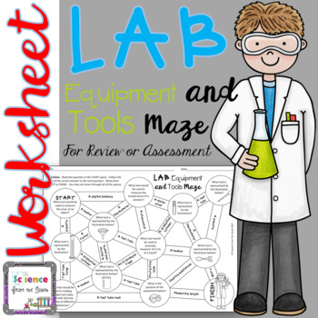 Preview of Lab Equipment and Tools Maze for Review or Assessment