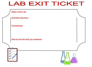 Preview of Lab Exit Ticket (FREE)