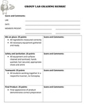 Lab Grading Rubric for Foods, Culinary Arts, Nutritions an
