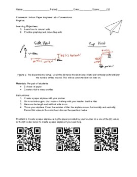 Preview of Lab: Paper Airplane - Unit Conversions and Measurement