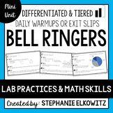 Lab Safety, Lab Tools and Measurement Bell Ringers | Print