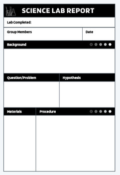 Preview of Lab Report Graphic Organizer