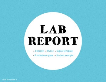 Preview of Lab Report Materials - Checklist, Rubric, Template, Example
