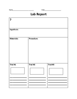 Lab Report Organizer by Monique Grimes | TPT