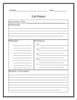 Preview of Lab Report Template