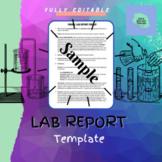 Lab Report Template & Grading Rubric (digitial & fully editable)