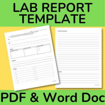 Preview of Lab Report Template for High School Science | Editable Word Document Included