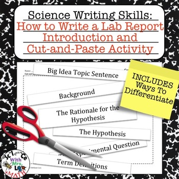 Lab Report Writing How To Write An Introduction And Cut And Paste Activity - 