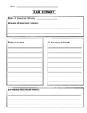 Lab Report Template for Inquiry-Based Science Activities