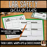 Lab Safety Activities: Warm Ups, Task Cards and Choice Boa