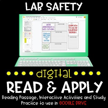 Preview of Lab Safety DIGITAL Read and Apply Activity (Great for Distance Learning)