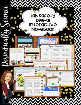 Preview of Lab Safety Digital Interactive Notebook- Hyperdoc
