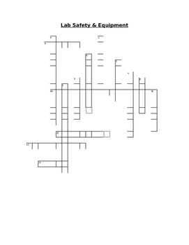 Lab Safety Crossword Puzzles - Page 52
