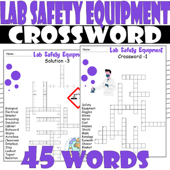 Lab Safety Crossword Puzzles - Page 52