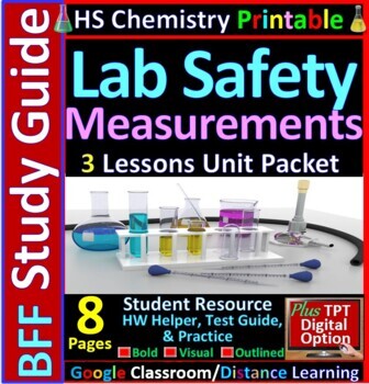 Preview of Lab Safety, Equipment, & Measurements: Homework Helper & Test Study Guide BFF