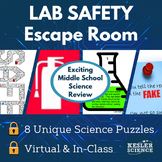 Lab Safety Escape Room - 6th 7th 8th Grade Science Review 