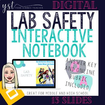 Preview of Lab Safety Interactive Digital Notebook
