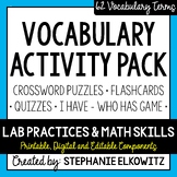 Lab Safety & Lab Tools Vocabulary Activities | Flashcards,