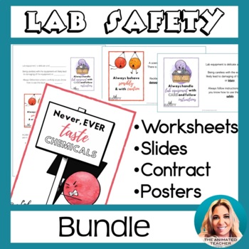 Preview of Lab Safety Lesson and Posters Back to School Science Bundle