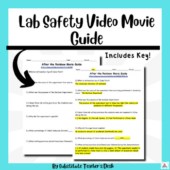 Preview of Lab Safety Movie Guide After the Rainbow