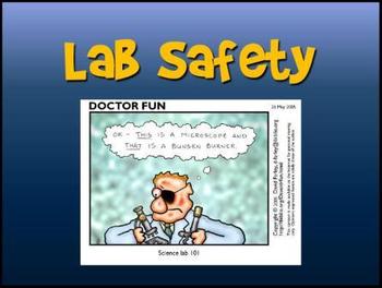 Preview of Lab Safety Package - Powerpoint, Contract Handout, Quiz, Card Game