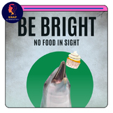Lab Safety Poster: Be Bright, No Food in Sight