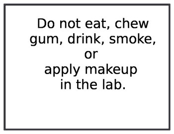 Preview of Lab Safety Posters