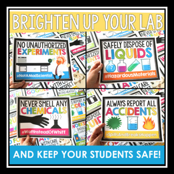 Lab Safety Posters Bulletin Board Classroom Posters By Kesler Science