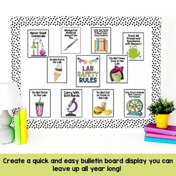 Harloon 3 Pieces Science Lab Safety Rules Posters Science Classroom  Bulletin Board Decorations Science Banner Posters for Student Educational  Teacher Classroom … in 2023