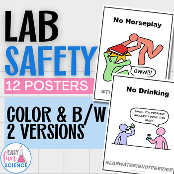 Lab Safety Posters with Rules of Lab Safety | Inclusive Images | TPT