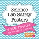 Lab Safety Posters with Turquoise Chevron Border by Surf Board Science