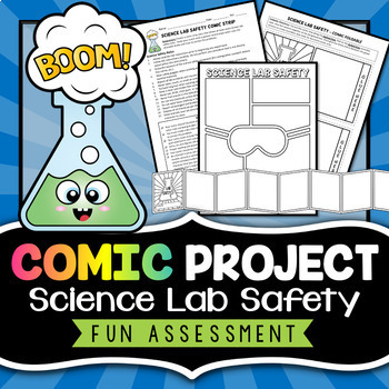 Preview of Science Lab Safety Activity - Comic Strip Project | Printable and Digital