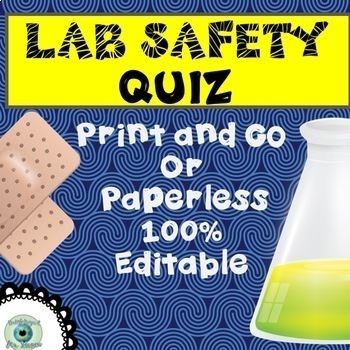 Preview of Lab Safety Quiz