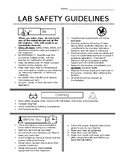Lab Safety Reference Sheet