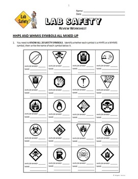 Lab Safety - Review Worksheets Editable by Tangstar Science | TpT