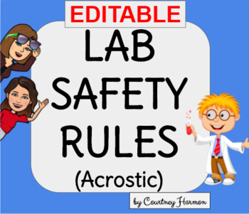 Preview of Lab Safety Rules (Acrostic Poem Version for Notes)