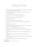 Lab Safety Rules Contract 