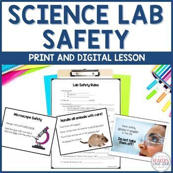 Preview of Science Lab Safety Rules Notes and Presentation