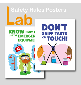 Preview of Lab Safety Rules Posters, back to school
