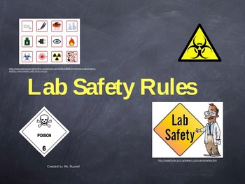 Preview of Lab Safety Rules and Symbols Presentation Lecture PowerPoint