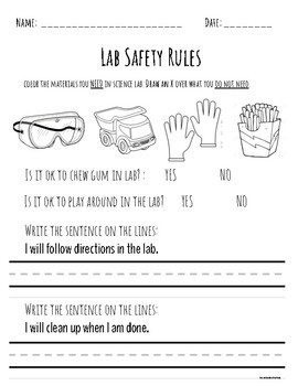 Lab Safety/Science Safety Rules by Chelsea Hambrick | TpT