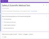Lab Safety & Scientific Method Test/Quiz (Google Form)