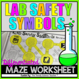 Lab Safety Symbols MAZE worksheet [Print & Digital]