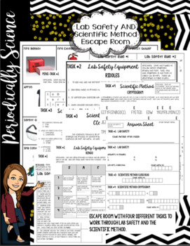 Preview of Lab Safety and Scientific Method Escape Room