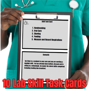 Preview of Lab Skill Task Cards for Nurse Aides (CNAs)/Patient Care Technicians (PCTs)