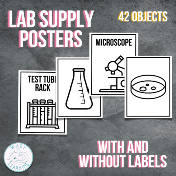 Preview of Lab Supply Posters | Science Lab Safety Posters | Science Lab Equipment Signs
